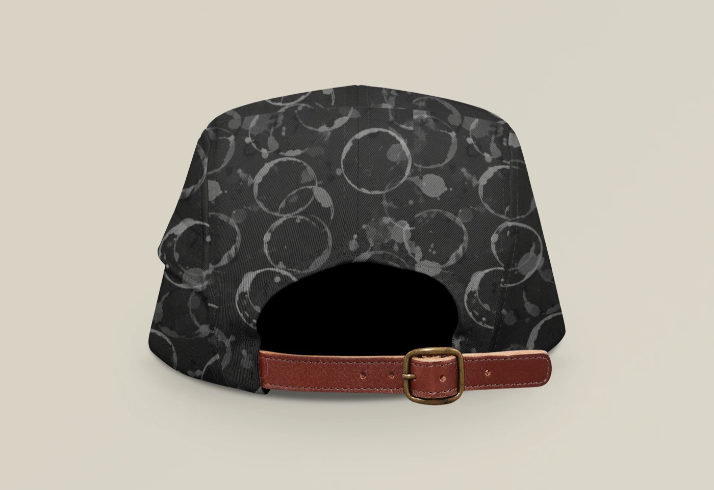 Table Rings print on a five-panel cap