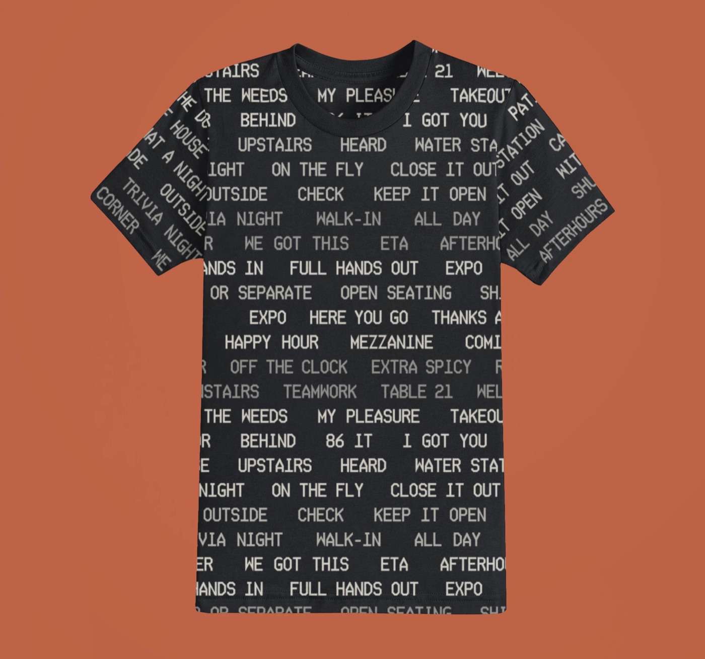 Ticket Rail placed type tee