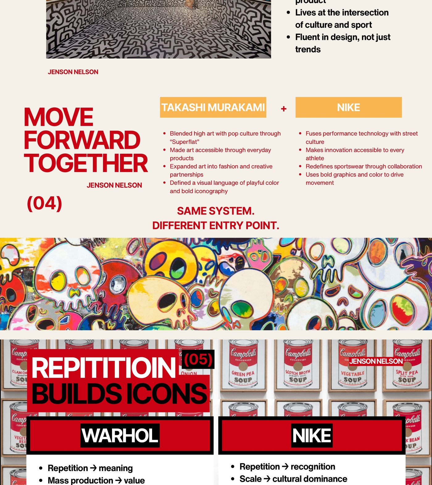 Murakami, Nike — same system, different entry point