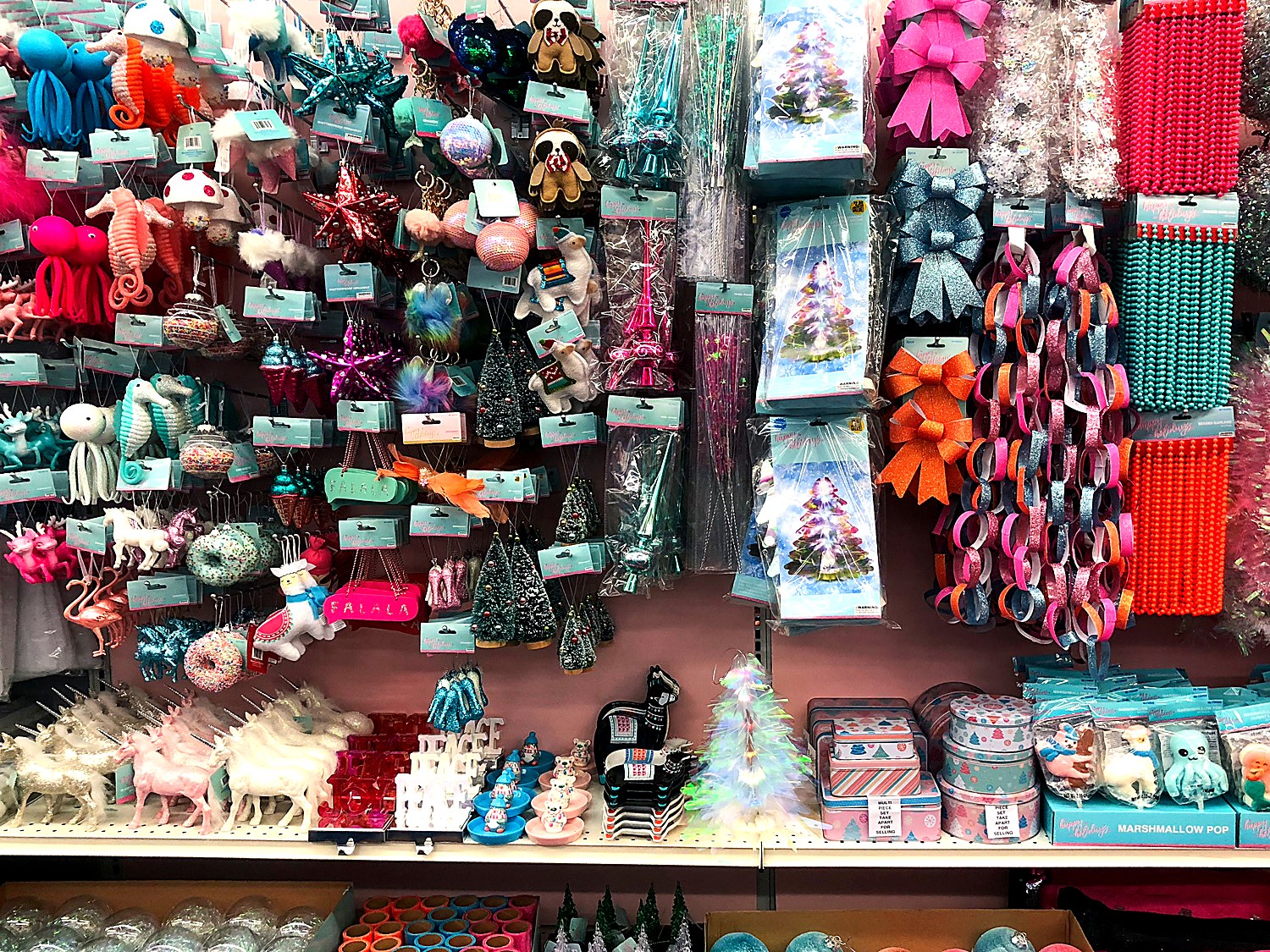 Marshmallow Pop — pastel holiday collection, teal and pink